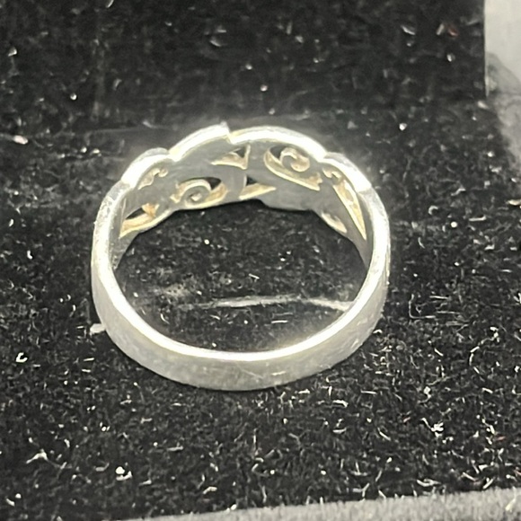 925 SILVER FILAGREE RING 7.5 - Picture 5 of 7